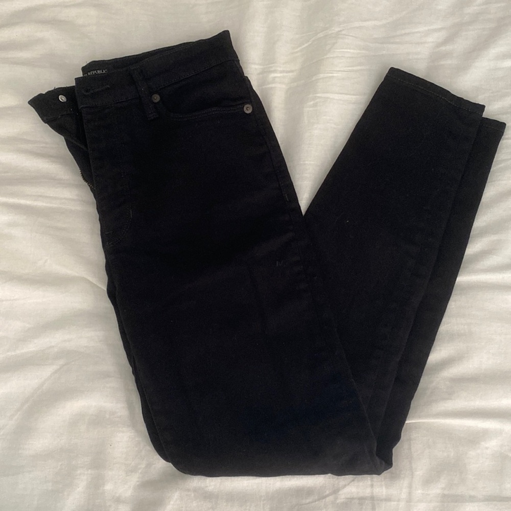 High Rise Skinny Banana Republic Black Jeans